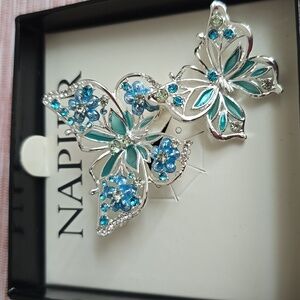NAPIER BRAND BEAUTIFUL BUTTERFLIES FASHION JEWELRY PIN/ BROOCH